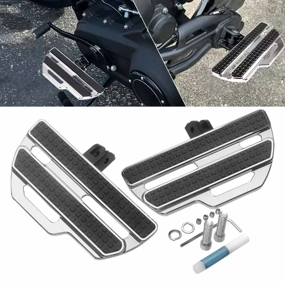 

1 Pair Chrome Front Footrest Floorboards Motorcycle Accessories Fit For Harley Softail Low Rider ST FXLRST 2022 2023 2024 models