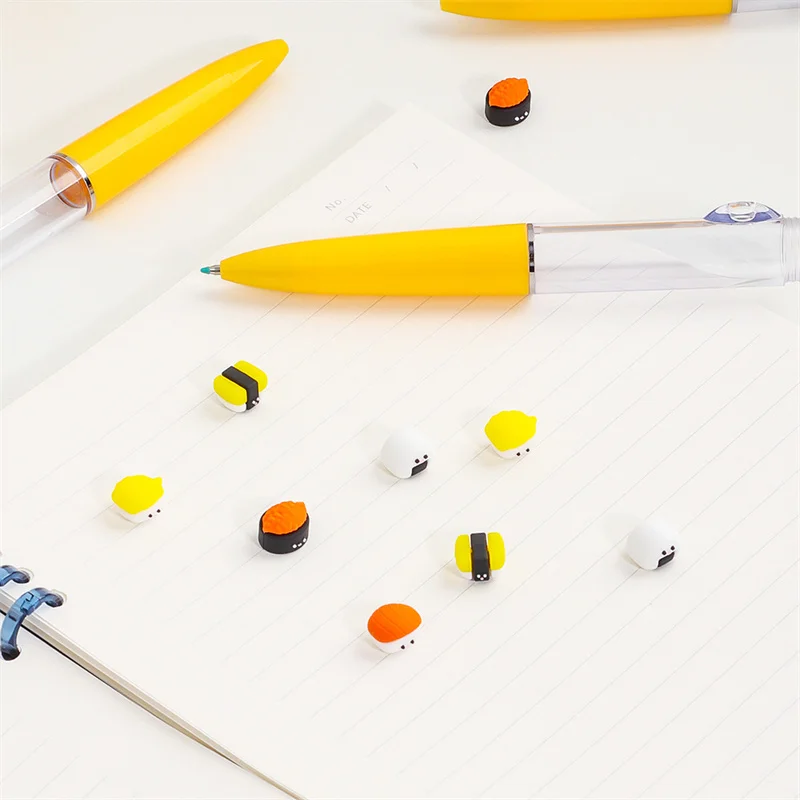 24pcs/lot Creative Sushi Gel Pen Cute 0.5mm Black Ink Signature Pens Stationery Gift School Writing Supplies