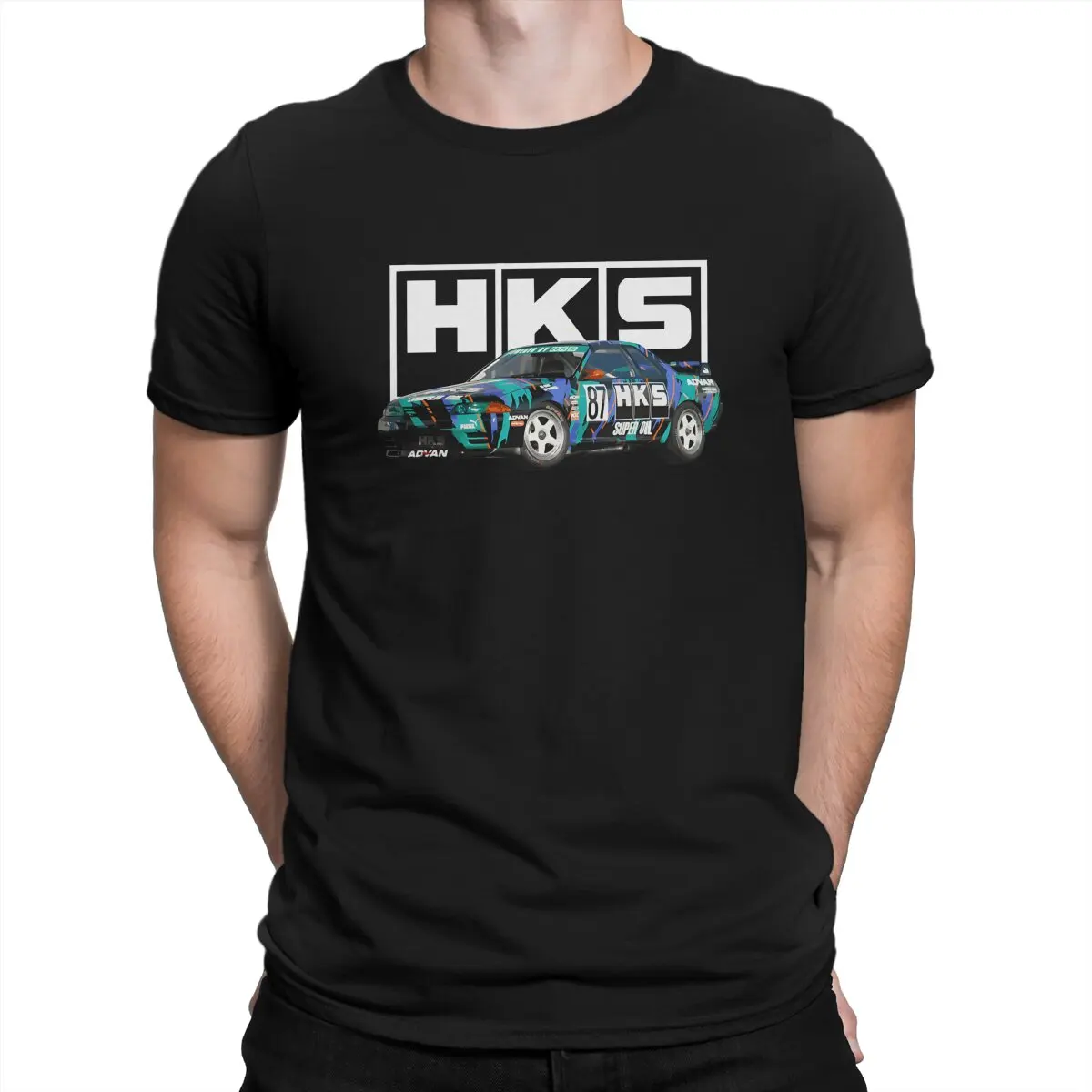 HKS เสื้อยืดโพลีเอสเตอร์สำหรับผู้ชาย GT-R เส้นขอบฟ้า R32จากญี่ปุ่น GTR jgtc เสื้อยืด ZERO-R ลำลองดีไซน์ใหม่คุณภาพสูง