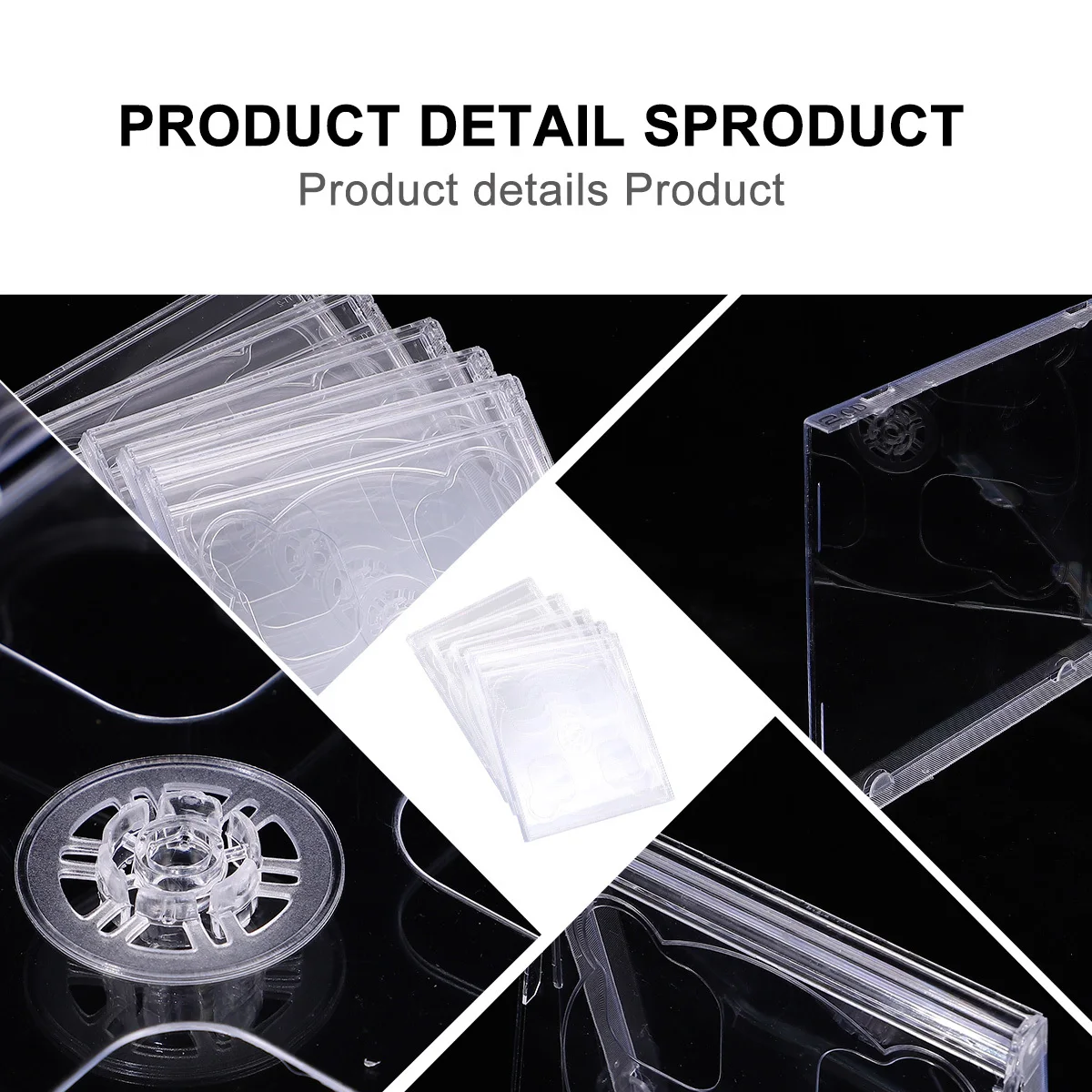 

5pcs Transparent Cd Case Double Disc Storage Holder Standard Plastic Media Organizer Clear Jewel Case For Dvd Protection - Cd