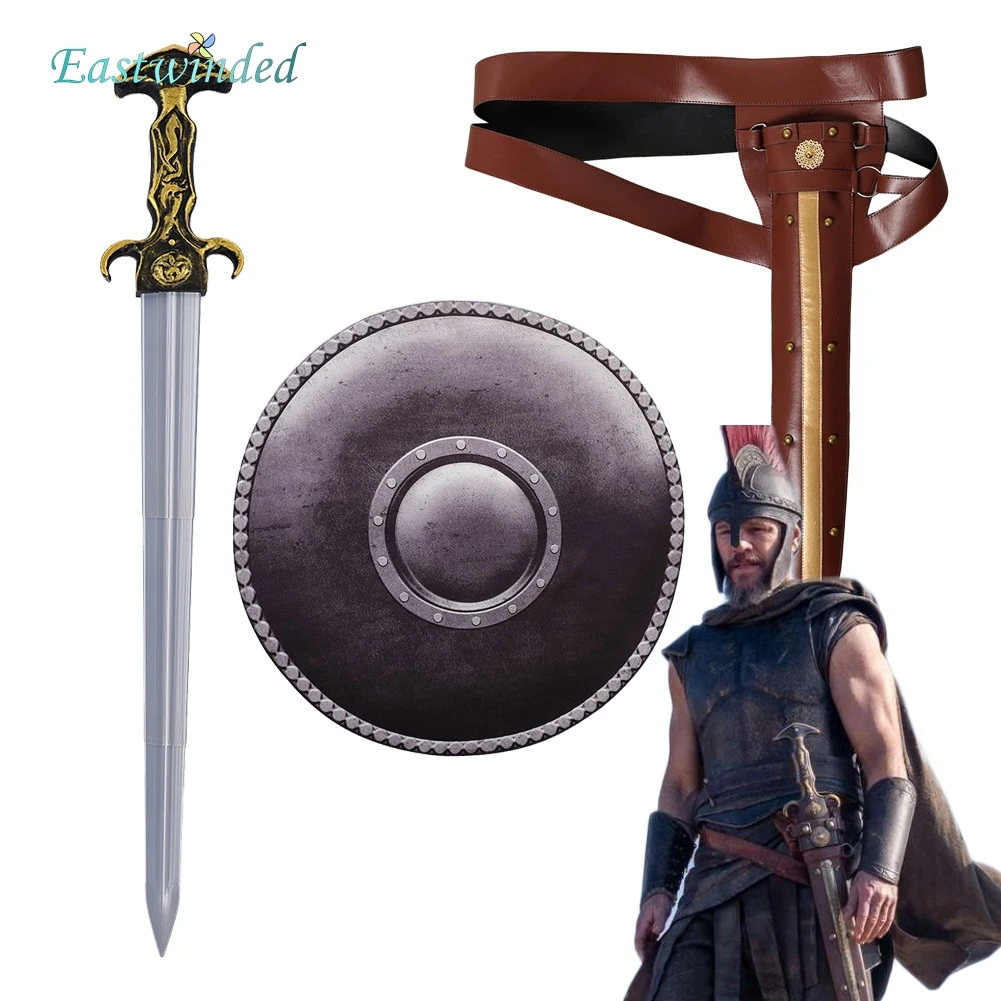 Odysseus Cosplay Scabbard Sword Knife Shield Props 2026 Movie O'Dessa Costume Accessories Disguise Halloween Carnival Party