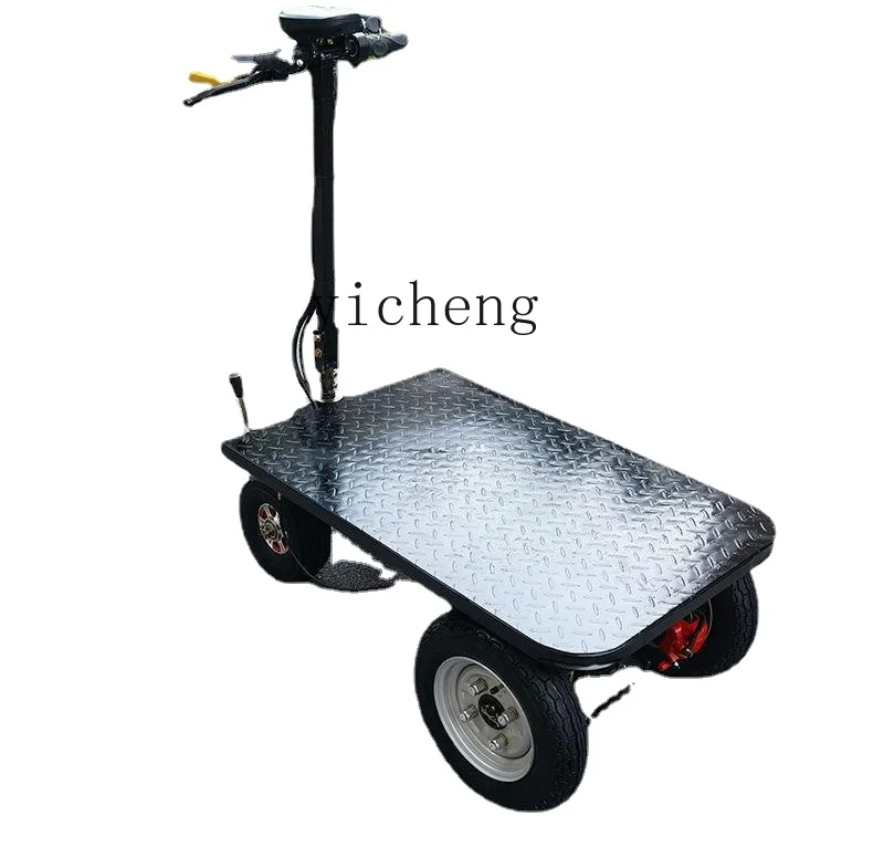 

Tqh Electric Flat Truck Trolley Construction Site Cement Brick Truck Foldable Inverted Donkey Trailer