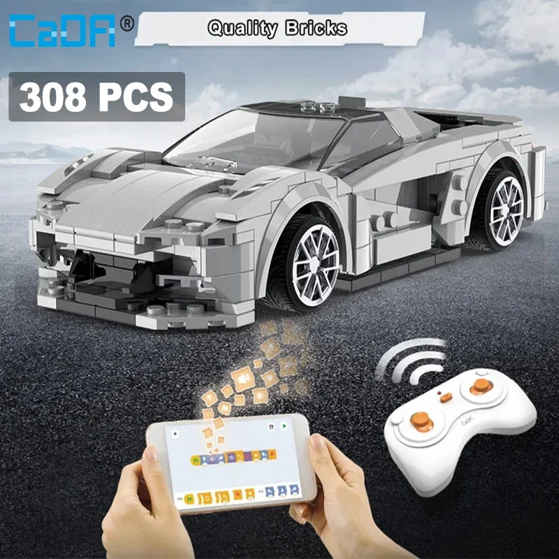 Cada RC APP Remote Control Lotus Sports Car Building Blocks City RC Vehicle Racing Car Bricks Gifts Toys for Boys Children gifts