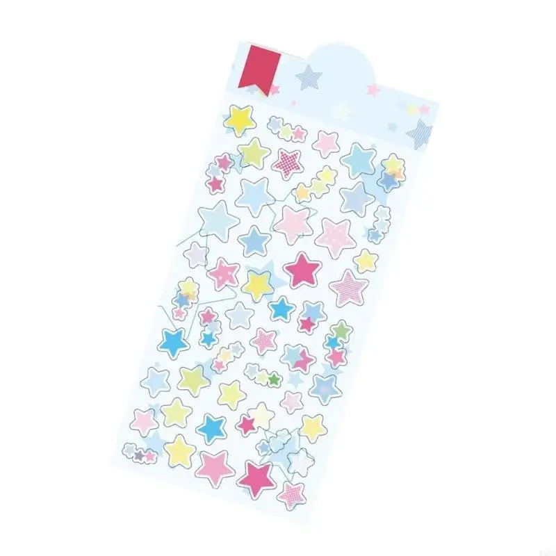 D5BB Cartoon Resin Sticker Water Resistant Aesthetic Sticker for Scrapbook Notebook