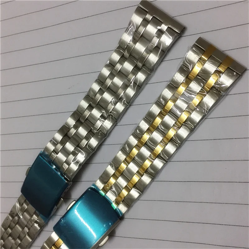 Stainless Steel Watchband Light Strap Links Bracelet 18mm 20mm 22mm Universal Wrist Band Silver Gold Belt Accessories