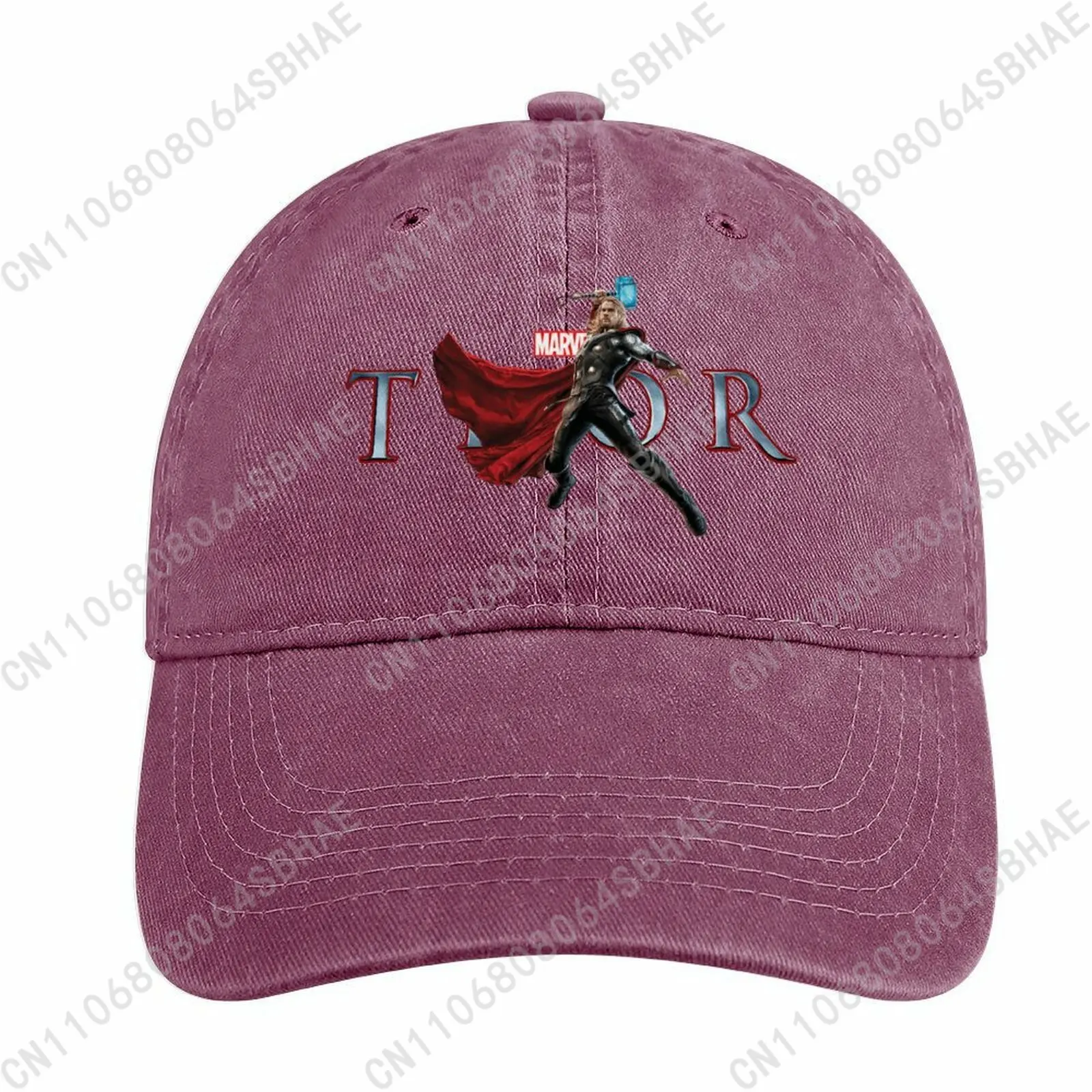 Marvel The God of Thunder Washed Cotton Baseball Cap Vintage Dad Hat Men Women Retro Adjustable Denim Cap Streetwear Cosplay