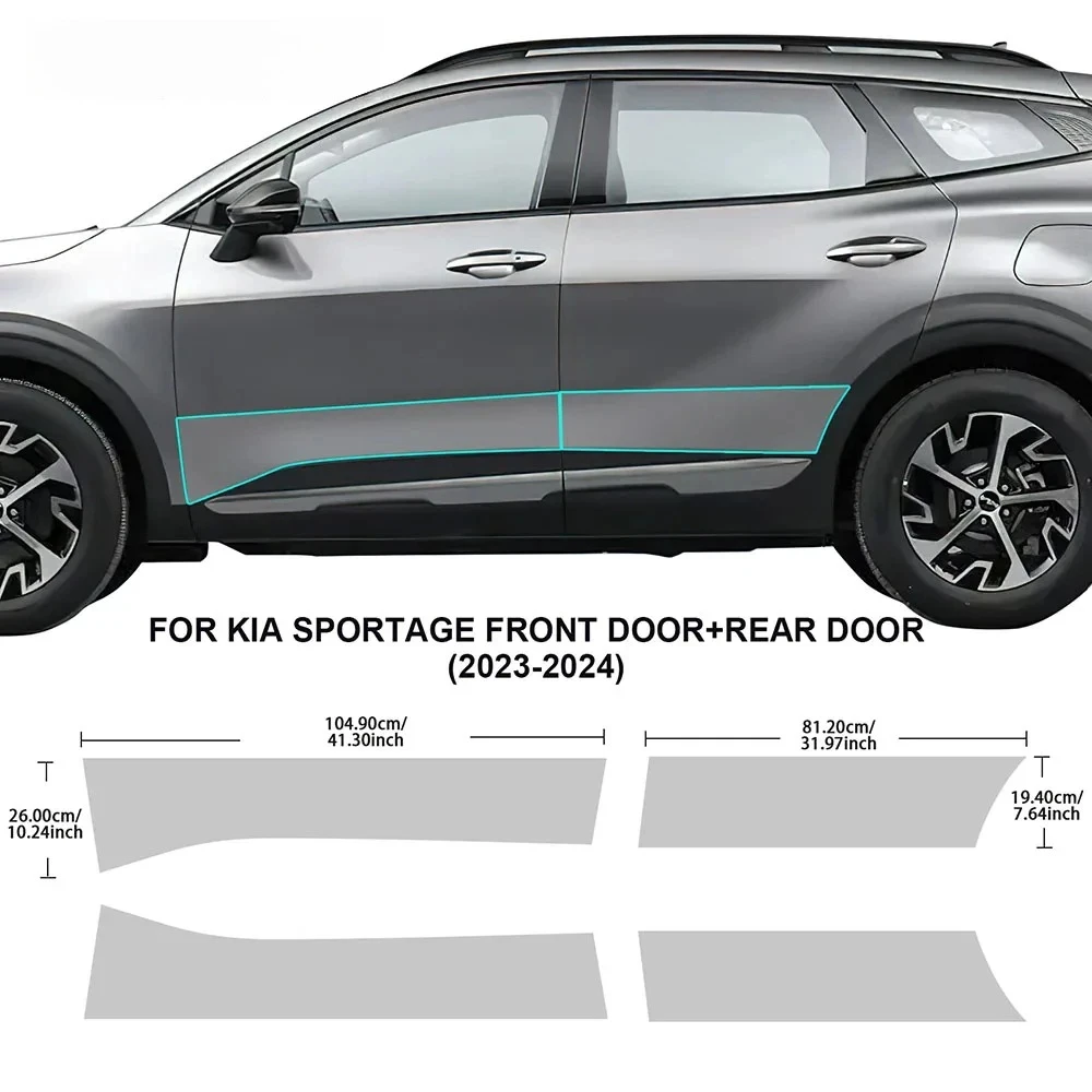 

For KIA SPORTAGE 2023 2024 Headlight Rearview Door Sills Triangle TPU Paint Protection Film Precut PPF Clear Bra Anti-Scratch