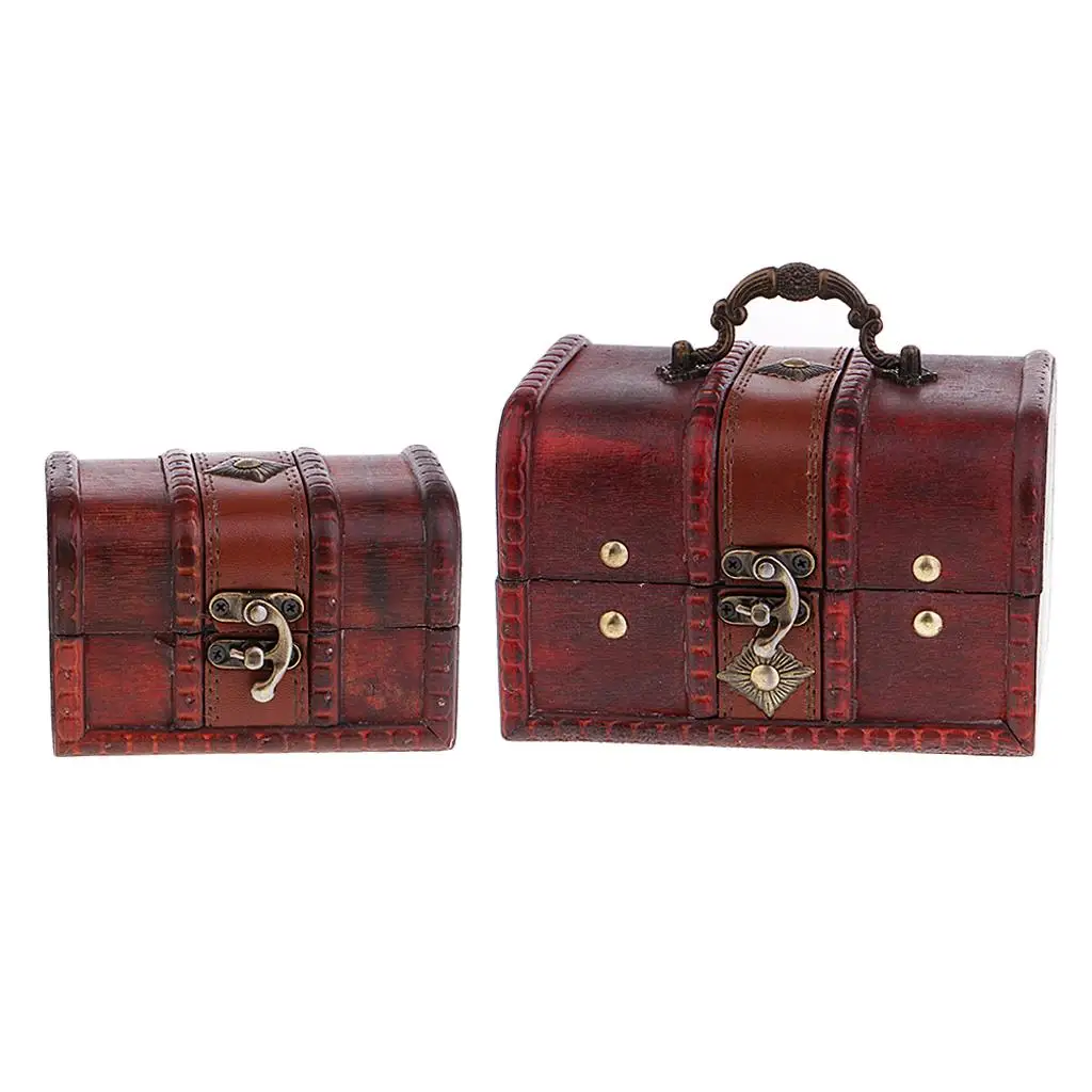 

2pcs Chinese Style Vintage Jewelry Box Jewelry Box Jewelery Box ( Small)