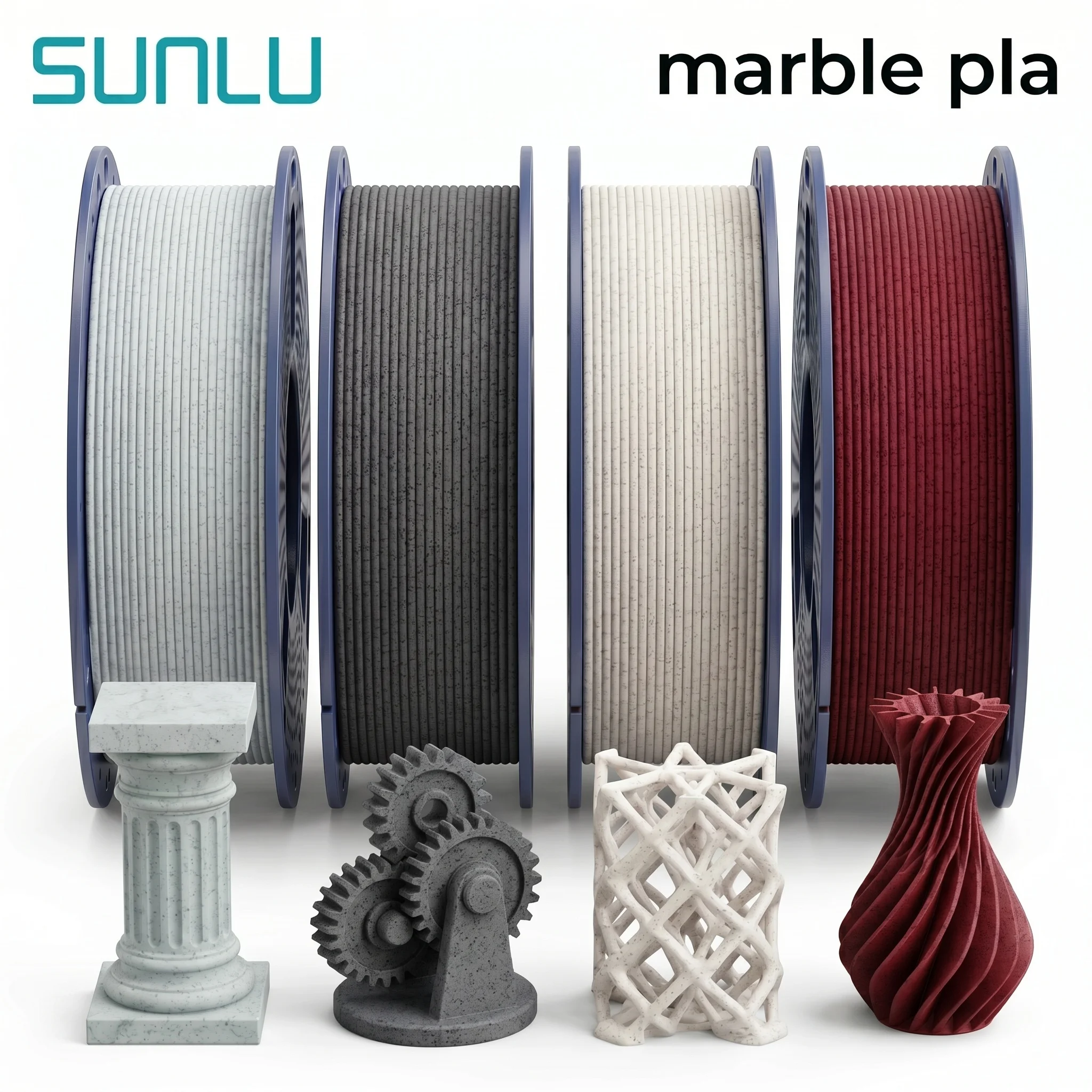 SUNLU Filament-Bundle 4/8 Spulen 250g X 4 Filament Seide PLA Matt PLA PETG für 3D-Drucker