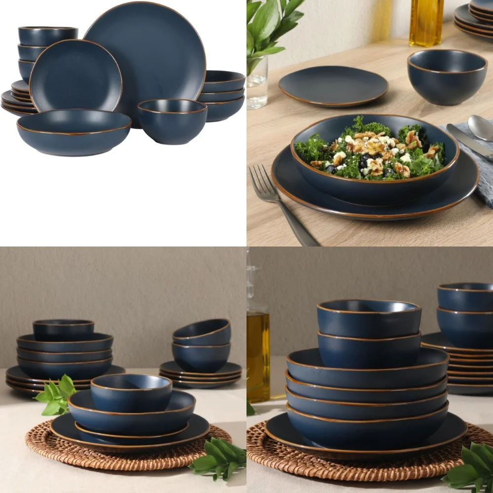 

Ceramic Tableware Set16 Piece Stoneware Dinnerware Set Plates and Bowls Ceramic Tableware for Everyday Use