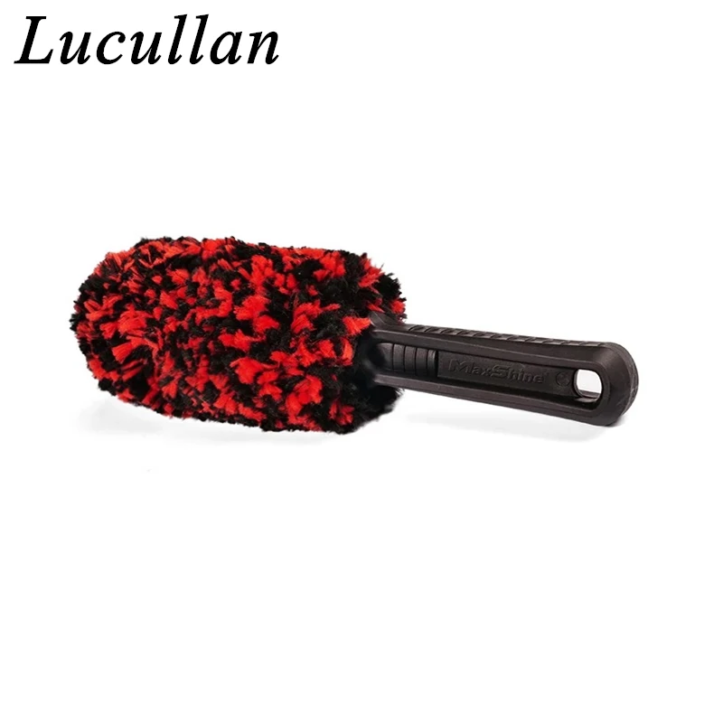 

Lucullan Red Wheel and Rim Brush Microfiber Safe For Exhaust, Tires, Rims, Engine Bays