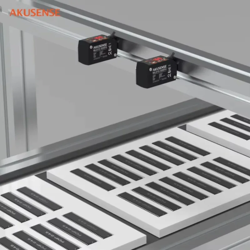 AKUSENSE MLD15-30PV Digital Laser Distance Sensor 25-35mm High Accuracy 10um Repeatability PNP RS485 Analog IP67 Triangulation