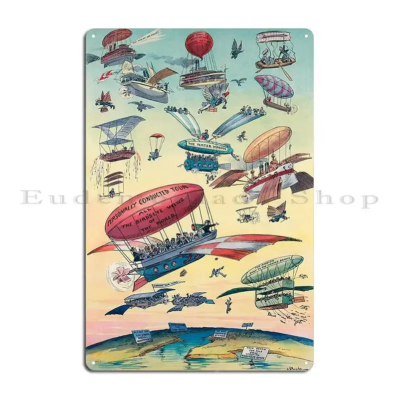 Flying On Panama Canals Metal Plaque Poster Print Cinema Pub Cinema Garage Tin Sign Poster