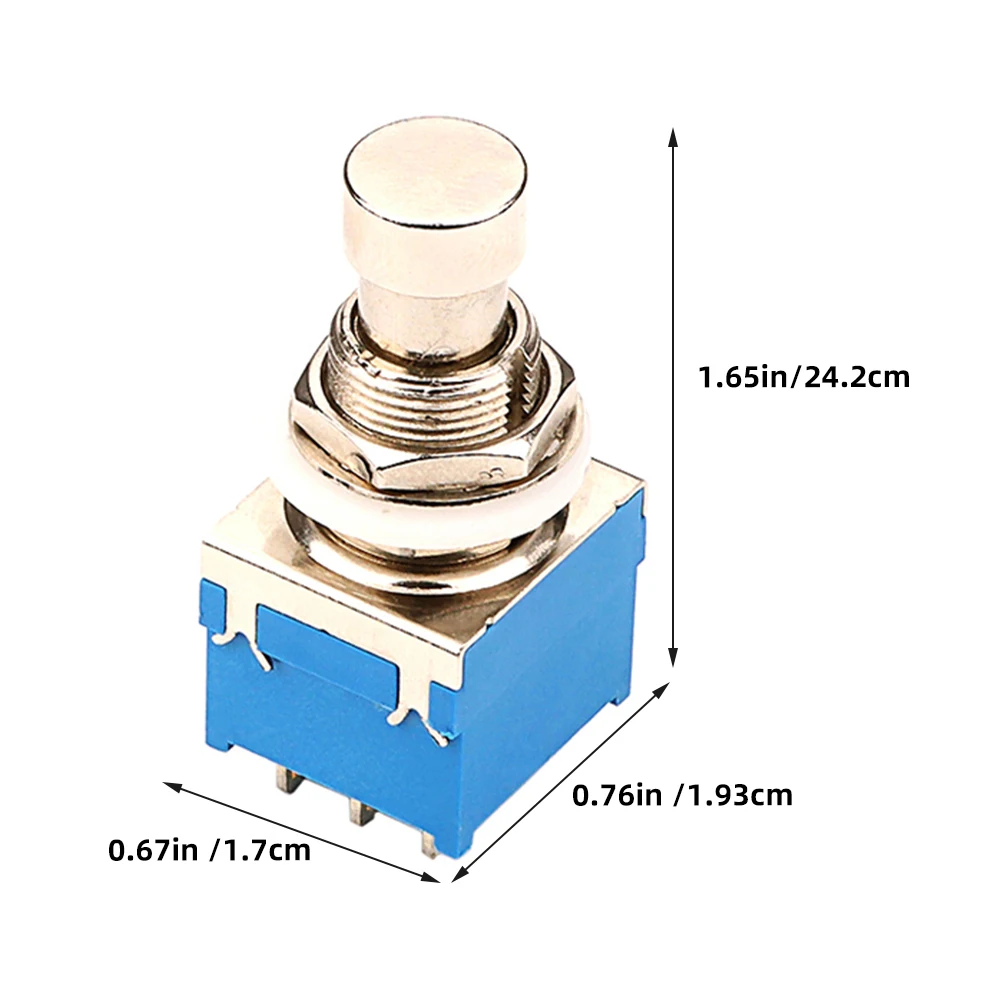 Interruttore per chitarra a 9 pin Interruttore a pedale in metallo Durevole, affidabile, design elegante Accessori per chitarra Interruttore a pedale a 9 pin
