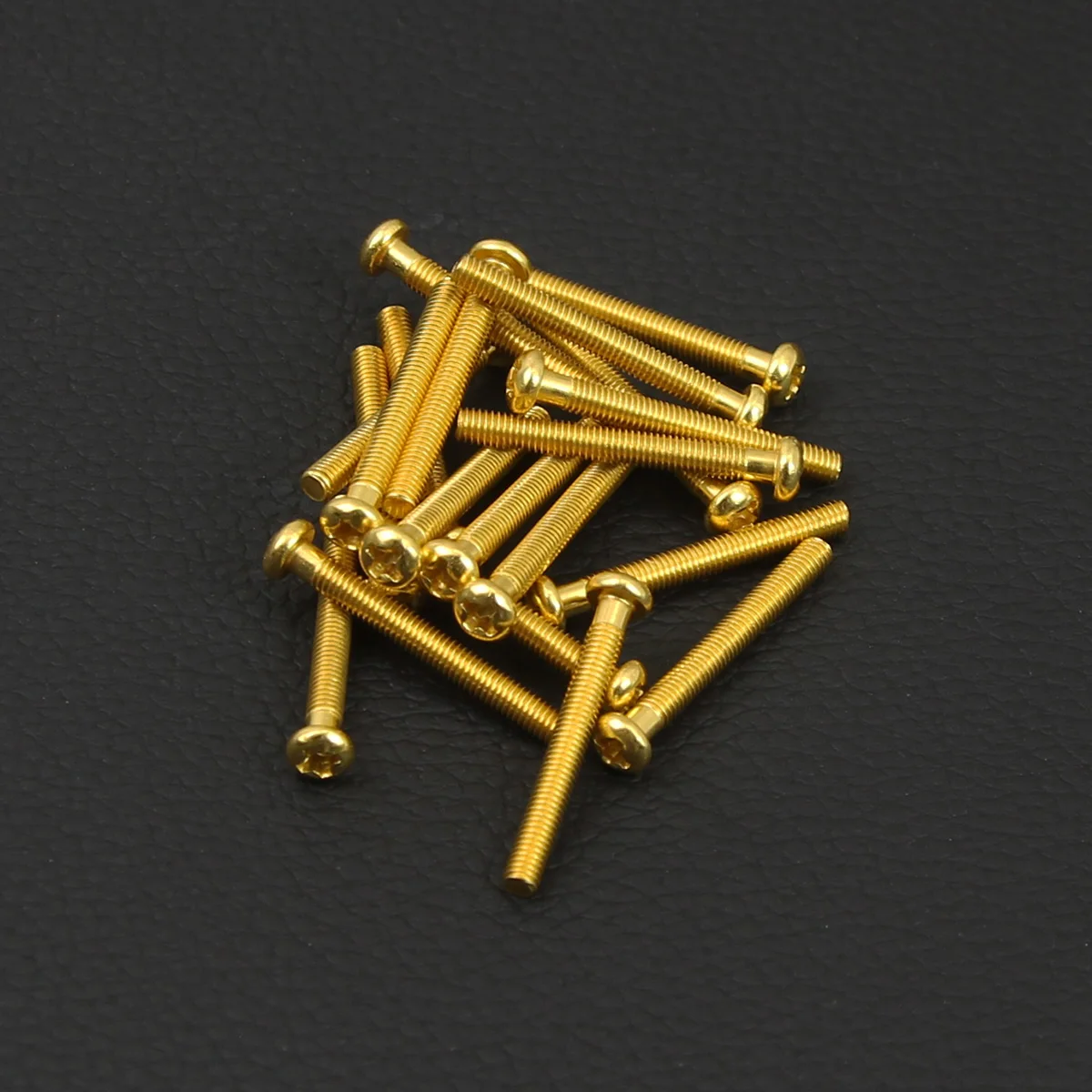 FLEOR 20PCS Guitar Pickup Height Screw Guitar Humbucker Pickup Mounting Screws 3x27mm Gold