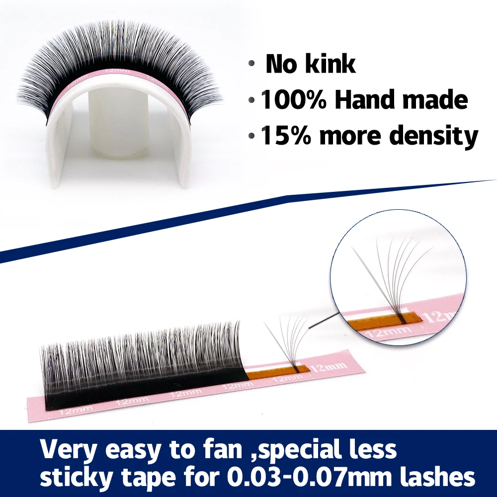 Qeelasee Alle maten 5 hoesjes 8-15 mm Mink Lash Extension Koreaanse Mira Curl Lash Materialen Make-up Tool voor Salon Wimpers Extension
