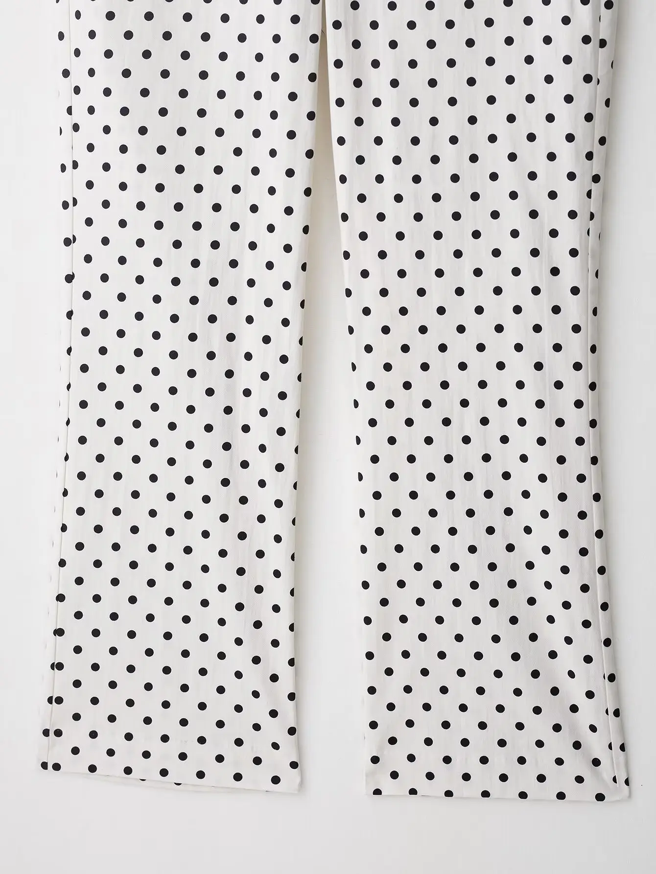 กางเกงขายาวทรงกระบอกลายจุดสำหรับผู้หญิง สไตล์เรโทร เอวสูง เหมาะสำหรับฤดูใบไม้ร่วง ใส่ลำลอง ไปเที่ยวทะเล หรือไปงานปาร์ตี้