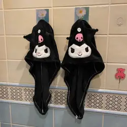 Kawaii Sanrio Haardroogkap Kuromi Accessoires Cartoon Schattige Anime Waterabsorberend Gemakkelijk Te Drogen Wikkel Hoofddoek Speelgoed Meisjes Cadeau