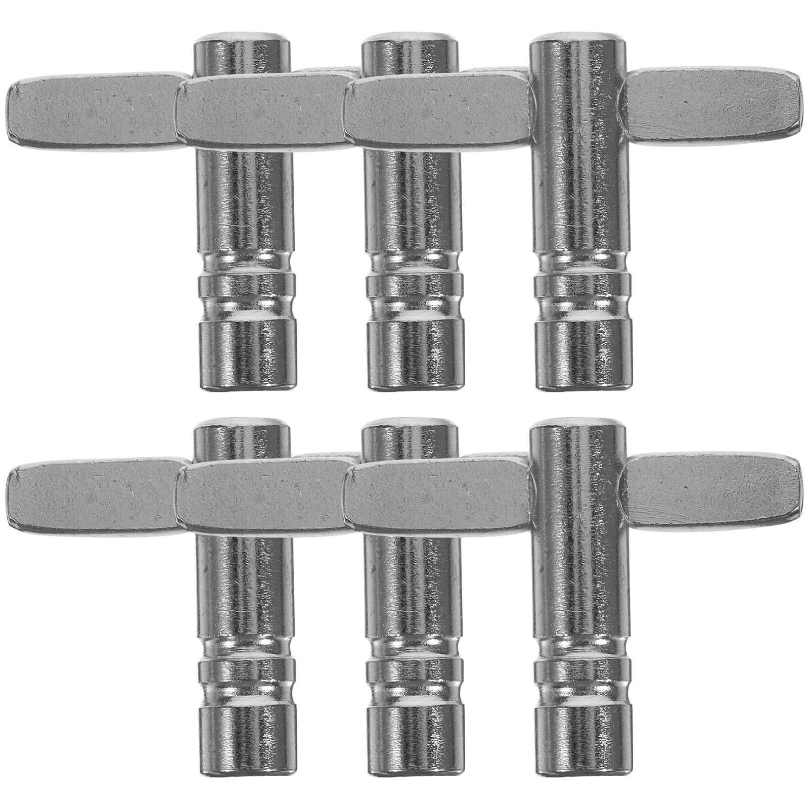 

6pcs T-Shaped Stainless Steel Tuning Keys Drum Tuning Regulator For Percussion Instrument Parts Drum Set Adjustment Tool