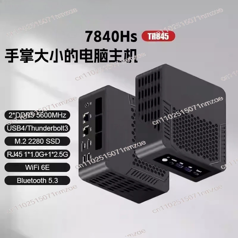 780M GPU Portable DDR5 Mini PC Mini PC R7 7840U Octa Core Mini Gaming PC