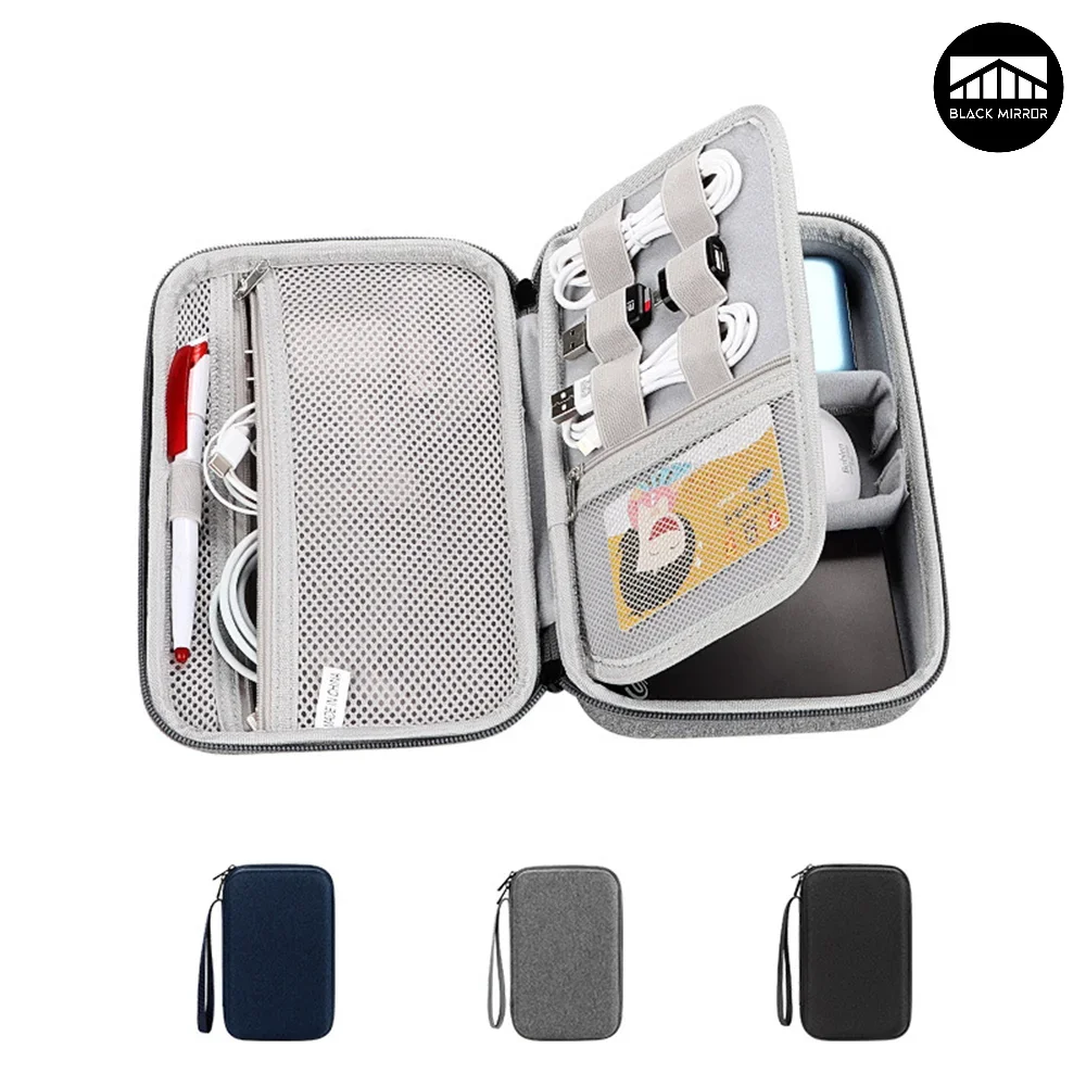 

Large Capacity Travel Electronics Accessories Organizer Tablet Hard Disk Portable Storage Bag EVA Duricrust Airbag Qtips