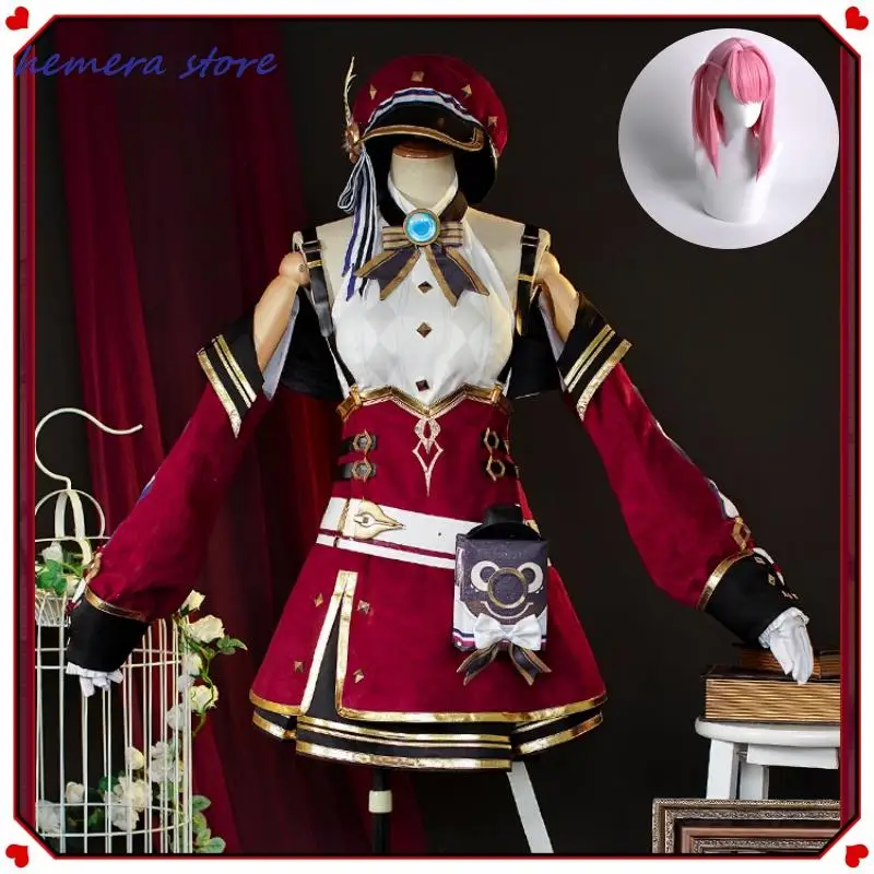 

Game Genshin Impact Charlotte Cosplay Costume Full Set Halloween Carnival Costumes Fontaine Newspaper Halloween Party