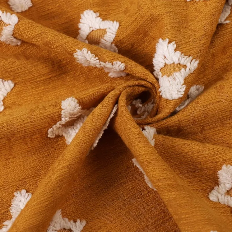 Cotton Linen Bamboo Knot Fabric for Home Textiles Pillows Fashion Clothing Multi-color Comfortable Cloth Diy Sewing Per Meter