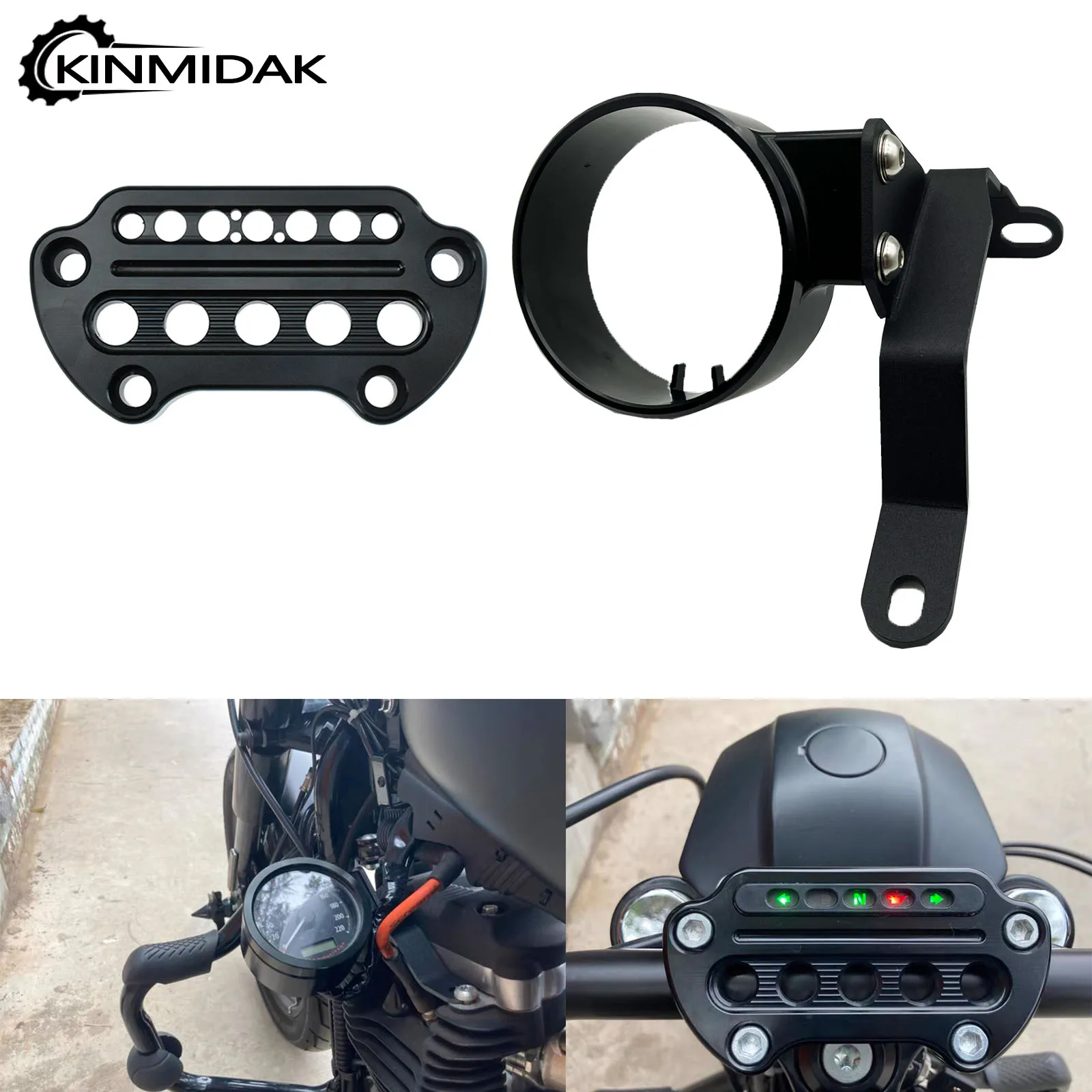 Motorcycle Speedometer Relocation Mount Bracket Instrument Bracket Aluminum For Harley Sportster XL883 Custom Low 1200 2004-UP