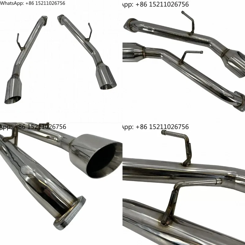 For Straight Axleback Exhaust Pipe 2014-2022 Infiniti Q50/Q50S Sedan Muffler Removal 2WD/AWD Tips Polished Stainless Steel 304