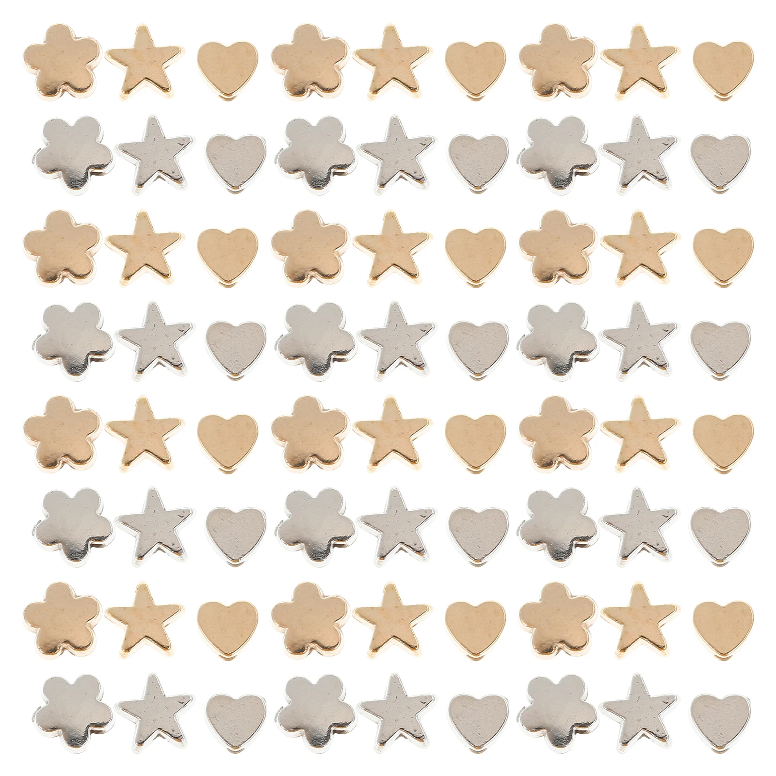 

6Packs Electroplated Plastic Spacer Beads Jewelry Loose Beads for DIY Bracelet Necklace Pendant Craft Accessories