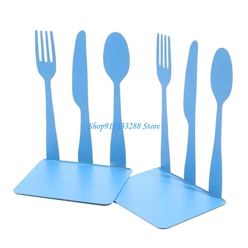G88D Hollow Out Design Books Stand Metal Books Display Stand Bookends, Stand for Displaying Books, Picture Albums, Notebooks