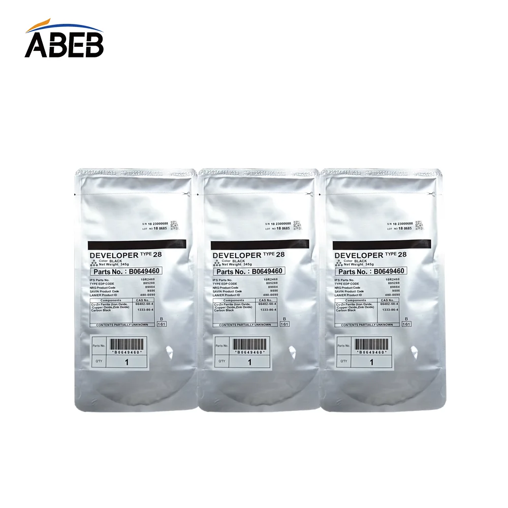 1PCS Type28 Developer Powder For Ricoh MP3053 3352 3353 3025 2352 3053 High Compatible Copier iron Carrier Black 345g/Bag