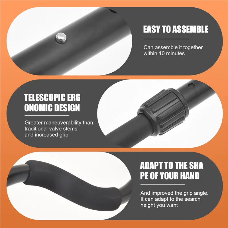 AEF7- Accessories For TX850 Metal  Gold Hunter Armrest Et Rod Without Control Unit And Coil