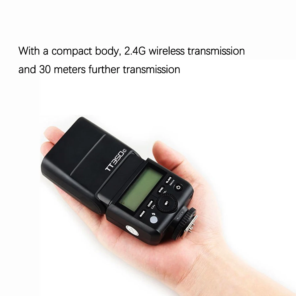 Godox TT350 TTL HSS GN36 On-Camera Flash Light 1/8000S 0.1-2.2s Recycle Time Speedlite for Canon Sony Nikon Fuji Olympus