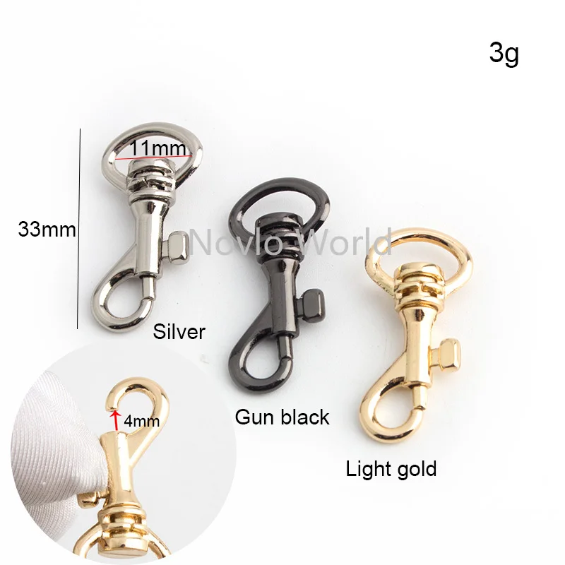 20-100pcs 4 colors 33x11mm swivel clasp for purse keychain accessories swivel hook for bag