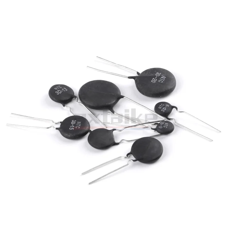 10PCS Termistore NTC Resistore Coefficiente di temperatura negativo 3D 5D 8D 10D 16D 20D 22D 33D 47D 10 16 20 22 Ohm 5 7 9 11 13 15