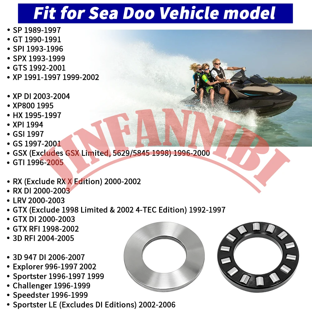 Jet Pump Rebuild Bearing & Seal Kit Set for Sea-Doo SP XP GTS GSX GTI RX GTX 3D