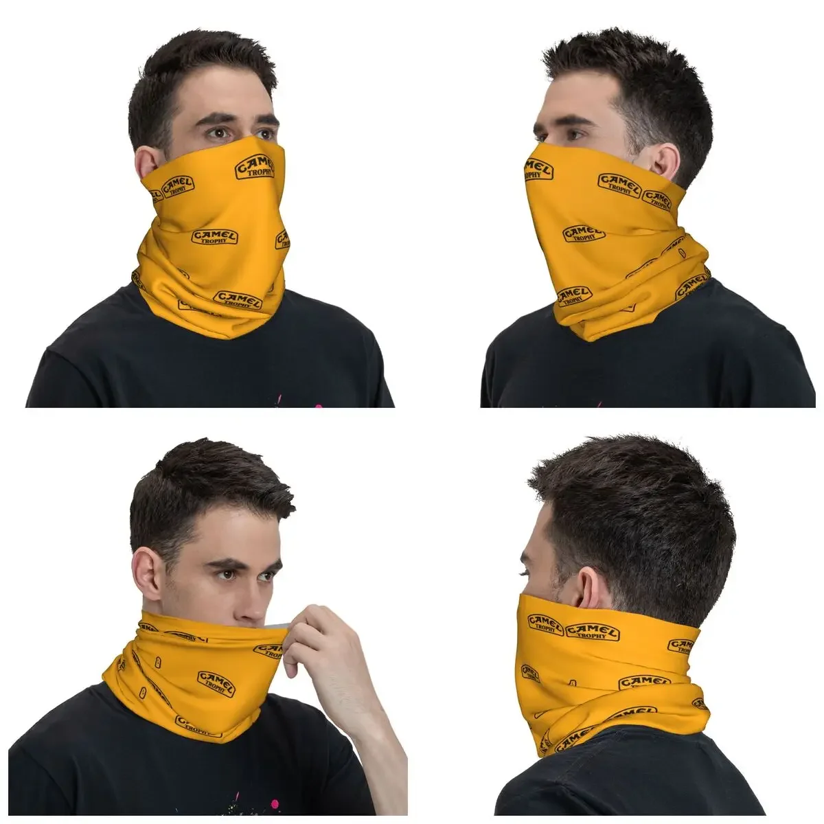 Trophy Black Bandana Neck Cover Vehicle Competition Balaclavas Wrap Scarf Warm Headband Sports for Men Women Windproof