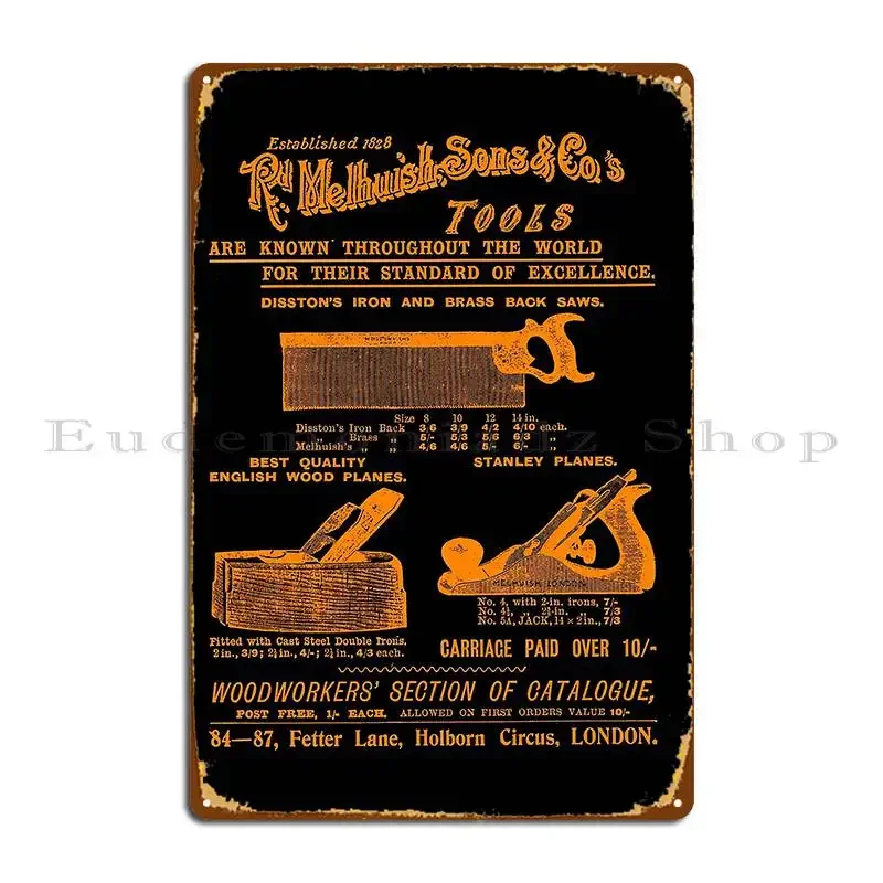 Vintage Tool Advert Metal Plaque Poster Customized Wall Mural Create Retro Home Tin Sign Poster
