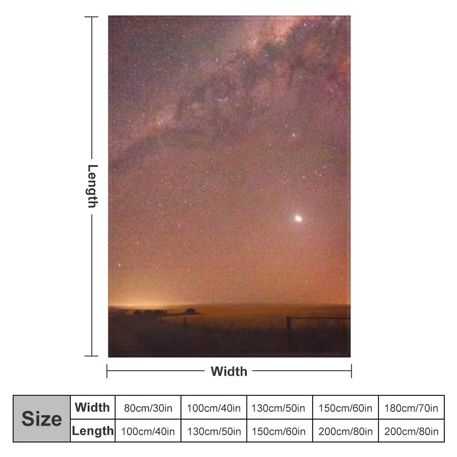 Milky Way Rising Throw Blanket couch cozy soft plush fuzzy picnic outdoor blanket
