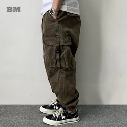 High Quality Plus Size Cargo Pants For Men Japanese Streetwear Baggy Pants Harajuku Casual Trousers Vintage Loose Work Pants