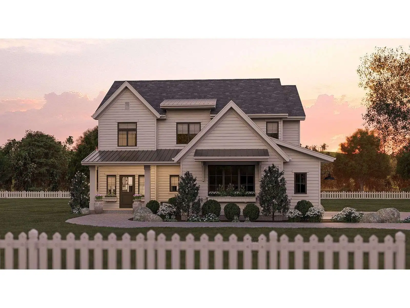 2 Storey 4 Bedroom Luxury Detached Villa Low Cost Light Steel Prefabricated Houses