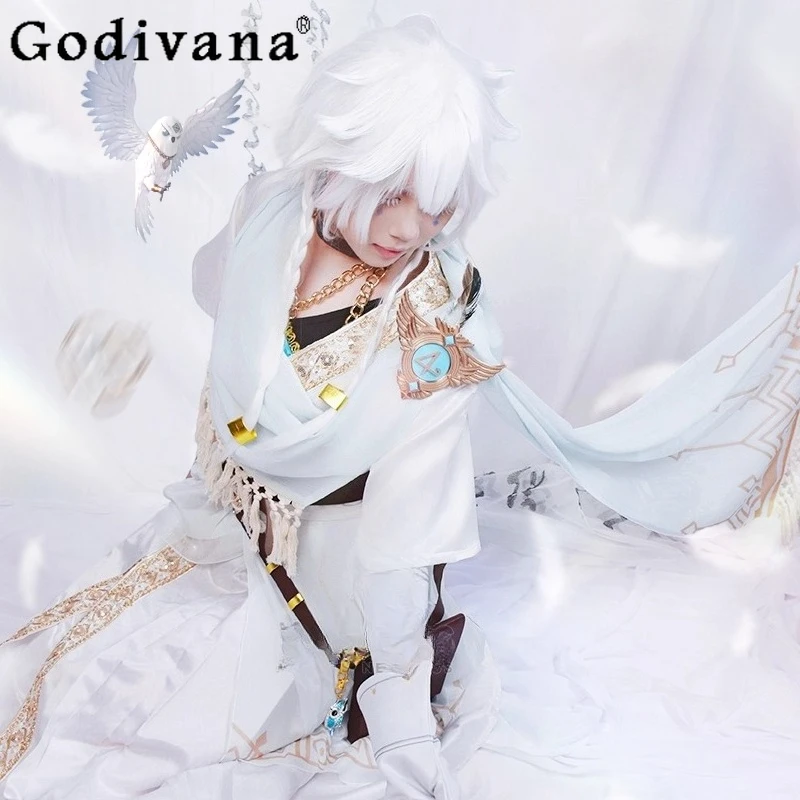 Feminino cosplay jogo conjunto identidade v traje branco lindo elegante ternos feminino uniforme de combate halloween role play roupas