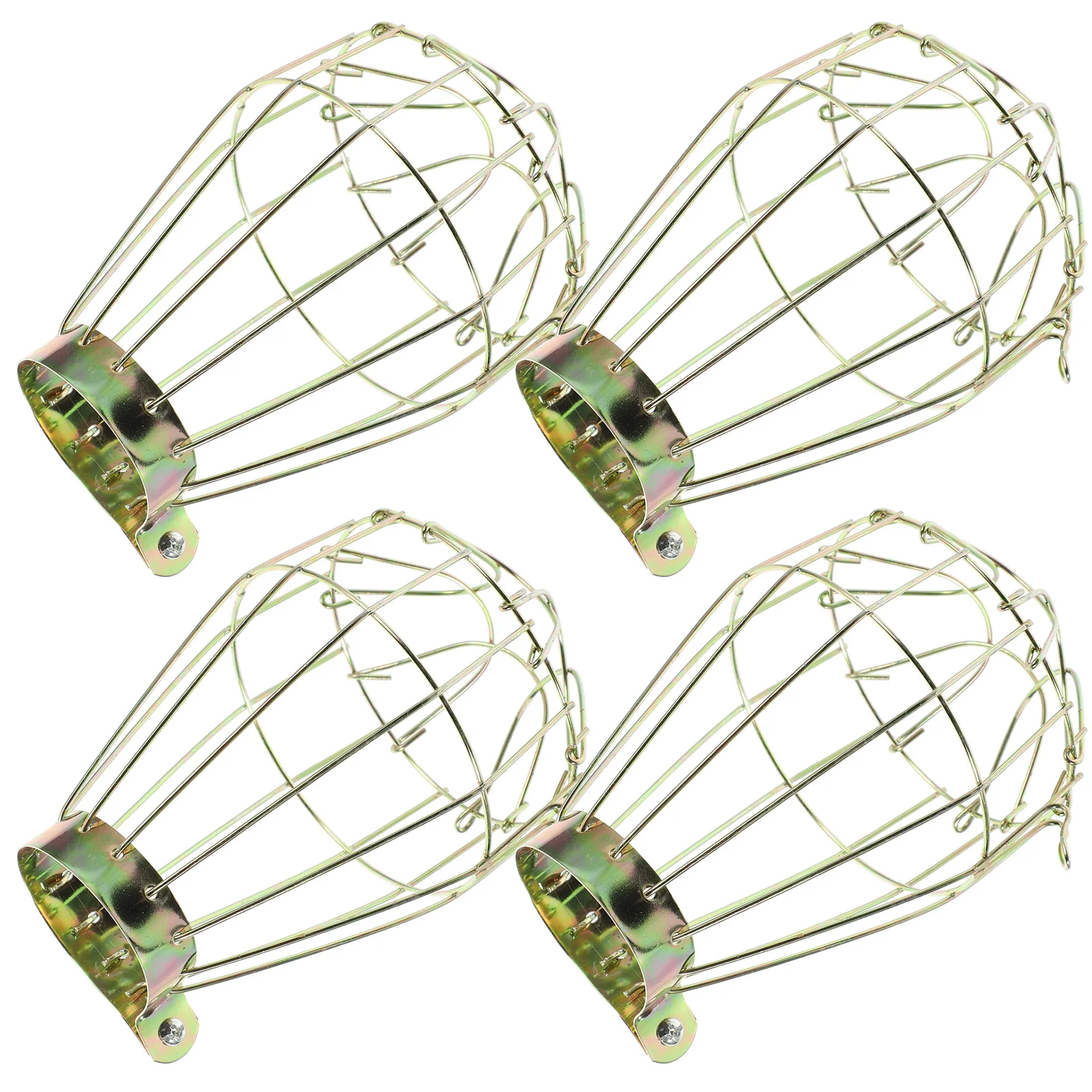 

4 Pcs Vintage Light Cage Lamp Shades for Table Lamps Pendant Metal Bulb Guard Lanterns