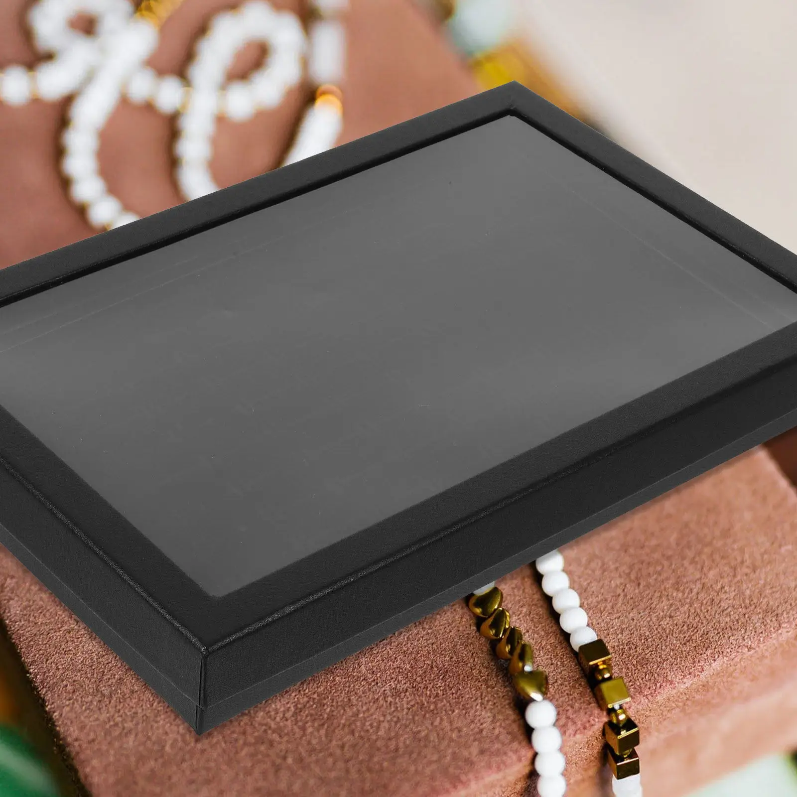 

Compact Lightweight Jewelry Display Box for Earrings Rings Studs Travel Business Trip Organizer Elegant Paperboard Ring Storage