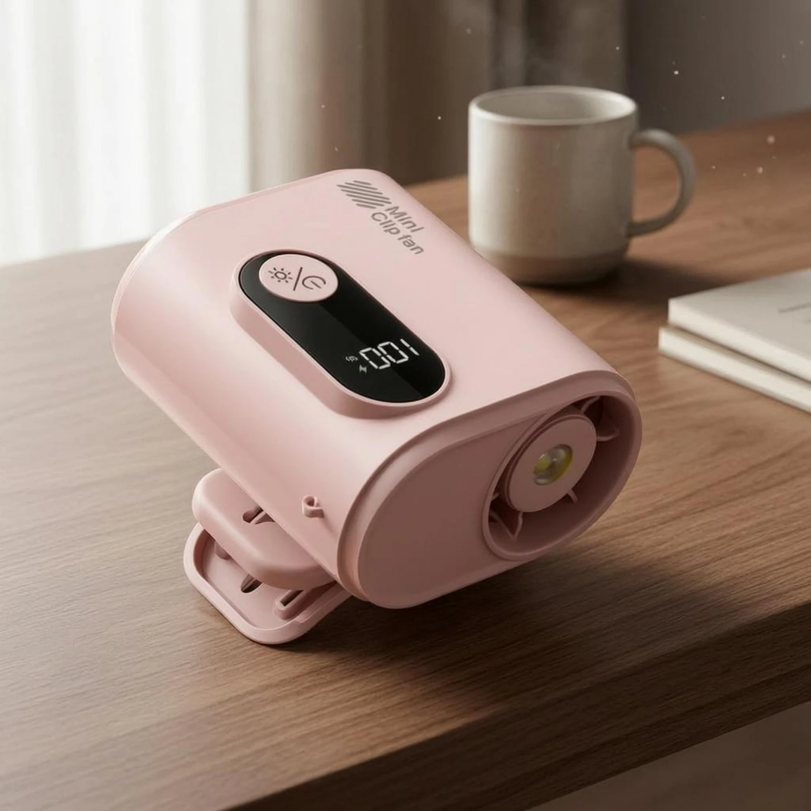 

Mini Clamp Fanon Fan Digital Display Portable Appliance