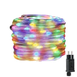 Guirnalda de luces LED impermeables para exteriores, luces de hadas para jardín, enchufe europeo y estadounidense, para decoración de fiestas, bodas y vacaciones, 50M, 100M