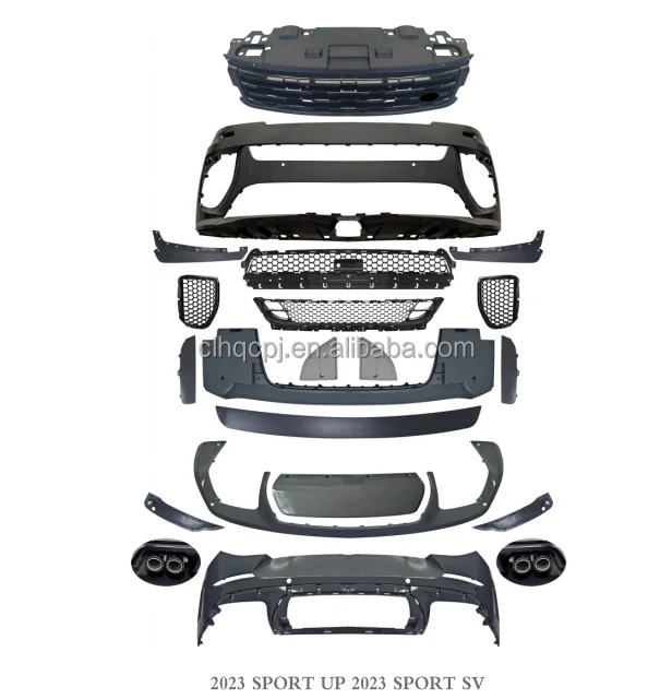 

For Range Rover Sport 2023+ OE Style Upgrade to SV version Front and Rear Bumper Completely Low Upgrade to High Body Kit