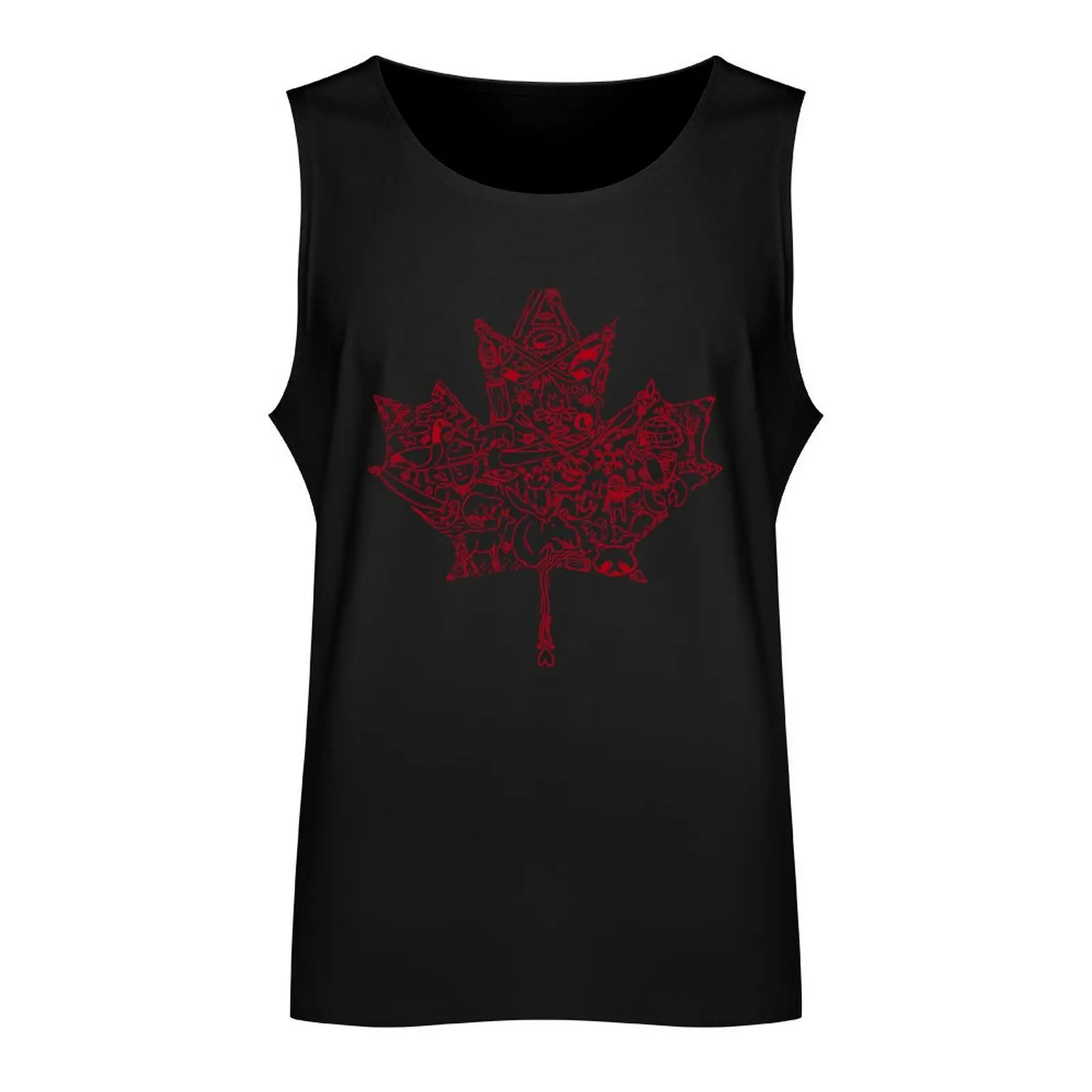 Maple Leaf - red Tank Top sports vest gym accessories men