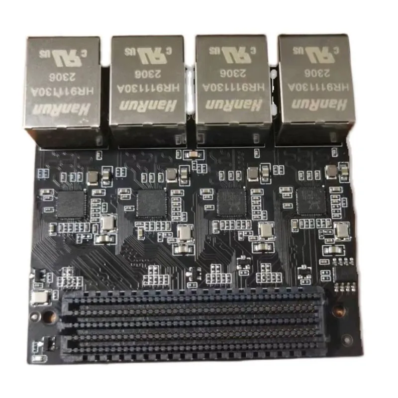 Wishcolor 4-Channel PHY 1000M Gigabit Ethernet Port Module Onboard 50MHz Clock Source LPC FMC Sub Card RTL8211